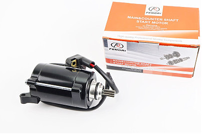 Loncin JL200-68A Стартер в сборе (9 шлицов) СВ, ЧЁРНЫЙ