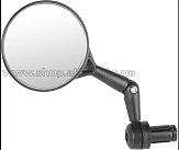 Зеркало   велосипедное круглое   (черное, установка в руль, сферическое) JZ-002 BD