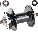 Втулка   переднего колеса велосипеда   (алюминий) (36 спиц, Пром-подшип, Disk, Гайки, Черный SF-A210FB) ось 9,5мм BD