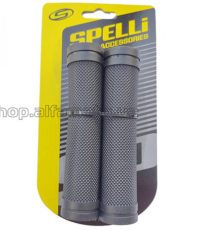 Грипсы (ручки руля)   SPELLI  SBG-660L Черные, прямые, резина-каучук, длина 128 мм BD