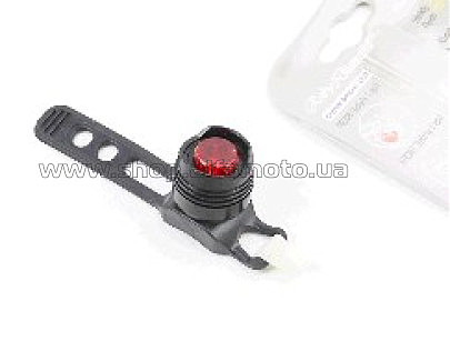 Фонарь   задний 1 диод алюминиевый, чёрный (без батареек) BBC