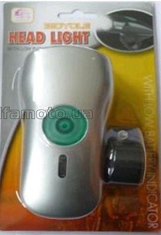 Фонарь   передний (в сборе)   велосипедный   (4 диода, серебро) BBC