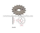 Звезда трансмиссии (передняя) Zongshen, Lifan 125-200 428-15T (узкий шлиц) FR