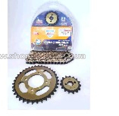 Звезды трансмиссии (пара) Delta 428-15T + 428-36T (+цепь 116L) FR