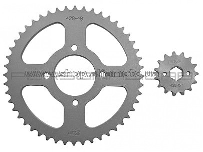 Звезды трансмиссии (пара) Zongshen ZS125J 428-15T + 428-48T FR