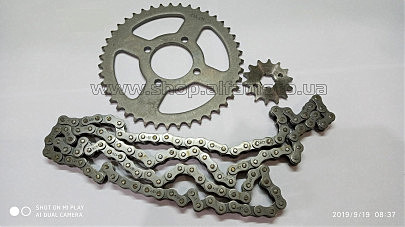 Звезды трансмиссии (пара) Zongshen ZS250-5 428-14T + 428-43T (+цепь 112L) FR