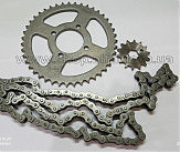 Звезды трансмиссии (пара) Zongshen ZS250-5 428-14T + 428-43T (+цепь 112L) FR