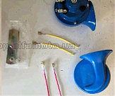 Сигналы (пара) улитка, 12V, крепление (синие, прозрачные)