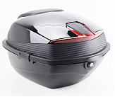 Кофр средний (пластмассовый) 430*400*290мм, чёрный с вставкой 