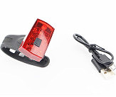 Ліхтар задній 1 діод, Li-ion 3.7V 300mAh зарядка від USB, вологозахисний, стоп сігналом JY-6115T