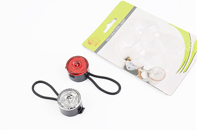 Ліхтар передній 1 діод+задній 1 діод, силіконові к-кт, JY-3055D (без батарейок)