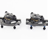 Гальмо Disk-brake переднє (F160/R140мм)+заднє (F180/R160мм), диски 160мм, кріпл. 6 болтів, сірий SF-M350+RT525