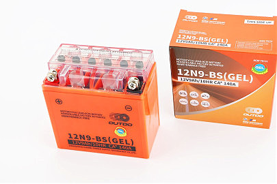 Аккумулятор 12V9Ah 12N9-BS GEL (L135*W75*H135mm) "МОТО"