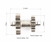 Шестерня стартера двойная малая 15/17TCB