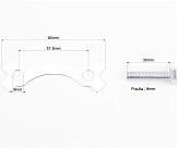 Шайба фиксатор задней звезды 2шт + болты 4шт