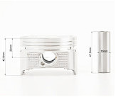 Цилиндр к-кт (цпг) CB250cc 65,5мм (высота цилиндра 82/107мм, палец 15мм)