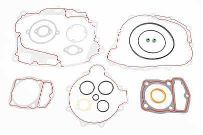 Прокладки двигателя CB-200cc 63,5мм, к-кт 18 деталей (красная нить)