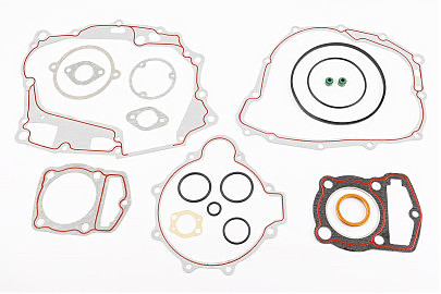 Прокладки двигателя CB-125cc 56,5мм, к-кт 18 деталей (красная нить)