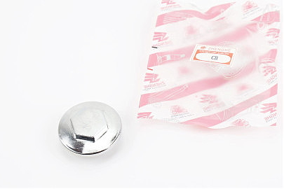 Крышка головки цилиндра где клапан СВ (резьба 35мм), ХРОМОВЫЙ