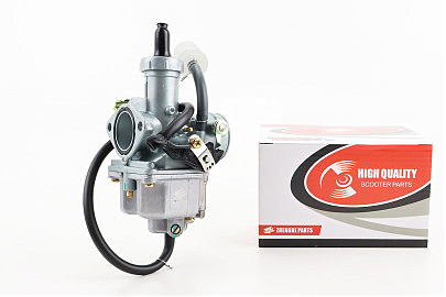 Карбюратор PZ27 СВ/CG-150 (d=27), дроссель ручной, с ускорительным насосом (качественная копия)