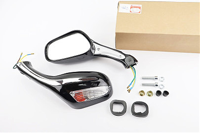 Зеркала к-кт "STORM" черные с поворотами, м8 (ССС &mdash; знак качества)