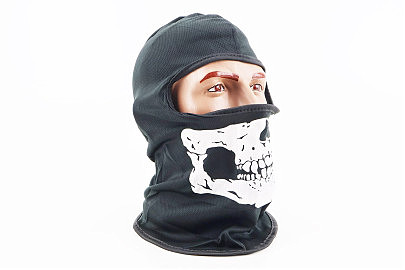 Подшлемник летний (балаклава) Чёрный с рисунком