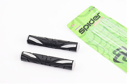 Грипсы &mdash; чехлы на рычаги тормозные РЕЗИНОВЫЕ к-кт 2шт, ЧЕРНО/СЕРЫЕ