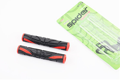 Грипсы &mdash; чехлы на рычаги тормозные РЕЗИНОВЫЕ к-кт 2шт, ЧЕРНО/КРАСНЫЕ