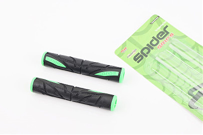 Грипсы &mdash; чехлы на рычаги тормозные РЕЗИНОВЫЕ к-кт 2шт, ЧЕРНО/ЗЕЛЕНЫЕ