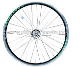 Обод велосипедный (в сборе) 26 (перед, 36 спиц, алюминий, диск. тормоз) (двойной) метал.втулка VERE
