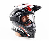 Окуляри кросові/ендуро/АТV, чорні (прозоре скло), YT-73832