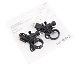 Фонарь передний 1 диод+задний 1 диод, Li-ion 3.7V 240mAh зарядка от USB, влагозащитные к-кт, JY-6252