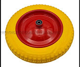 Колесо 3,50 -8 TL (бескамерное, под ось d-20мм) (желтое) KOSA