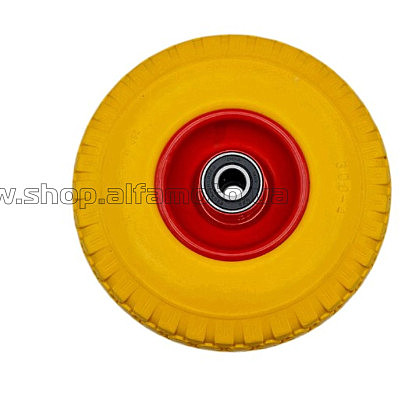 Колесо   3,00 -4   TL   (бескамерное, под ось d-20мм)   (силикон, желтое) KOSA