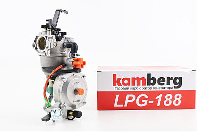 Газовый карбюратор LPG (пропан-бутан) для генераторов 4-6кВт (механизм рычажный) 173F/177F/182F/188F/190F