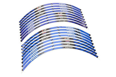 Наклейка светоотражающая на 2 диска колеса 18" к-кт СИНИЕ