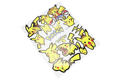 Наклейки набор светоотражающий 16шт "ПИКАЧУ" FG124 (24х30см)