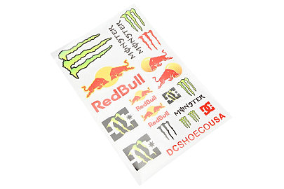 Наклейки набор светоотражающий 23шт "Monster-RedBull" (20х30см)