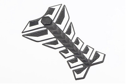 Наклейка защитная на бак топливный, "РЫБЬЯ КОСТЬ" бело-черная