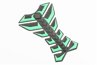 Наклейка защитная на бак топливный, "РЫБЬЯ КОСТЬ" зелёный-черный