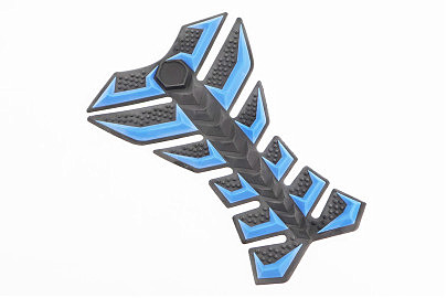 Наклейка защитная на бак топливный, "РЫБЬЯ КОСТЬ" сине-черный