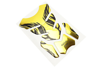 Наклейка защитная на бак топливный "RACING TEAM", желто-черный