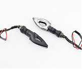 Поворот діодний LED СТРЕЛА з отвором ЧОРНИЙ, 2шт (довгий)