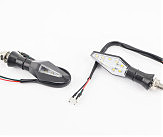 Поворот діодний LED СТРЕЛА з отвором КАРБОН, 2шт