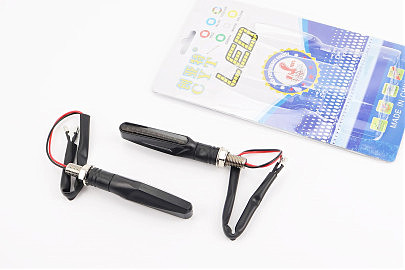 Поворот діодний на гнучкій ніжці LED ТОНКИЙ "секвентальний", 2шт, тип 2