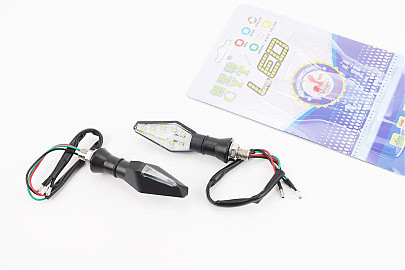 Поворот діодний човники з габаритом, ЧОРНИЙ, 2шт