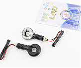 Поворот діодний БУБЛИК з отвором КАРБОН, 2шт