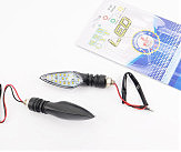 Поворот діодний RACING чорний малий, 2шт, тип 1