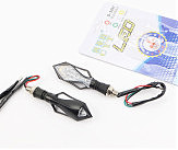 Поворот діодний LED СТРІЛА з отвором та габаритом ЧОРНИЙ, 2шт