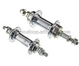 Втулки велосипеда (перед/зад) (в сборе, под трещетку, 36 спиц, хром) YKX